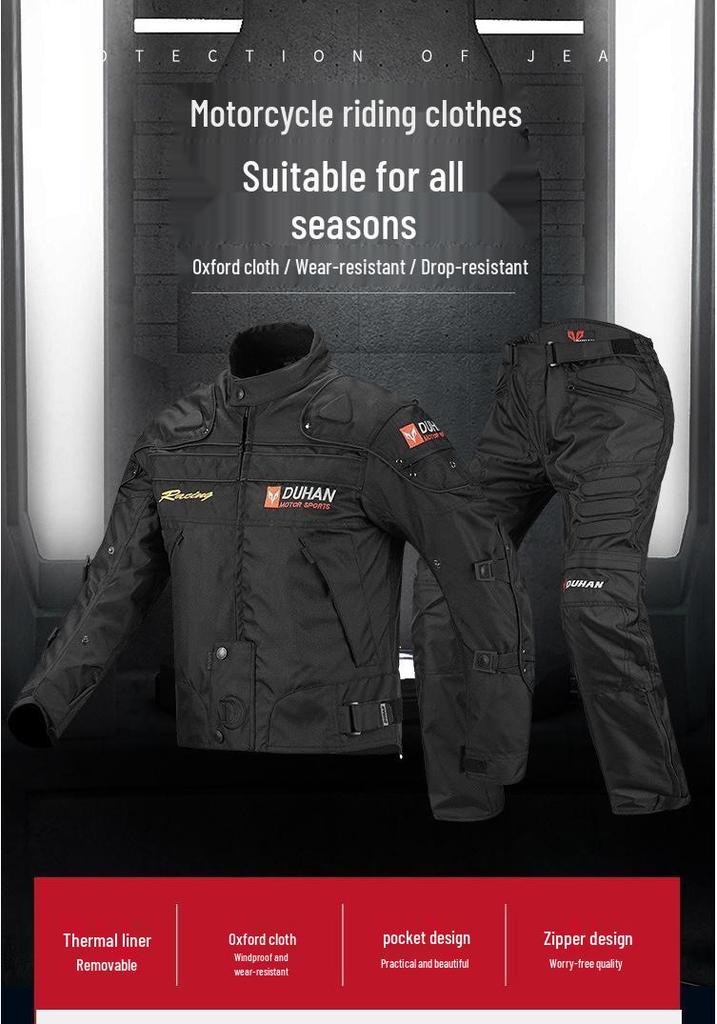 Duhan All-Season Motorcycle Riding Suit: Windproof, Waterproof, and Warm Off-road Racing Gear.