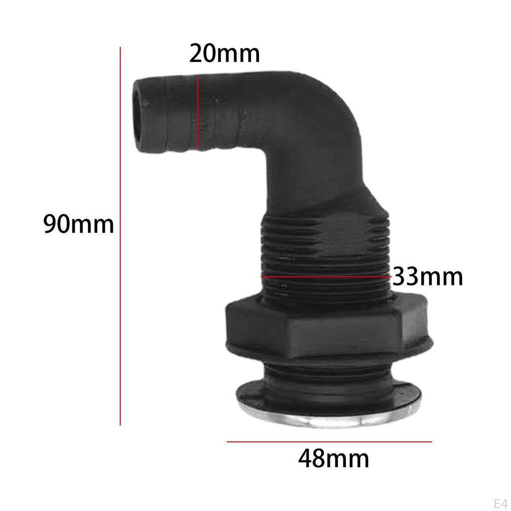 thru Hull Fitting Boat Plumbing Fittings Bilge Vent Hardware Easily Install Universal