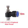 Water Tank Pneumatic Regulating Valve 1/8"1/4"3/8"1/2"BSP Male Thread Joint 4/6/8/10/12mm Garden Aquarium Fish Tank Pipe Fitting