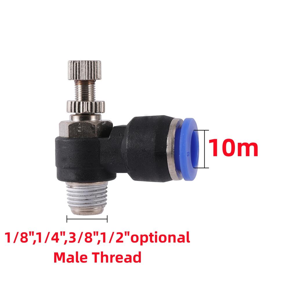 Water Tank Pneumatic Regulating Valve 1/8"1/4"3/8"1/2"BSP Male Thread Joint 4/6/8/10/12mm Garden Aquarium Fish Tank Pipe Fitting