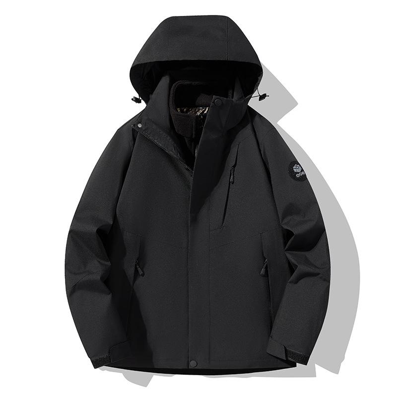 

Men s & Women s Water-Repellent 3-in-1 Down Jacket with Graphene Lining & Windbreaker - Autumn/Winter Mountaineering & Workwear Style. 5XL (205-225 lbs)