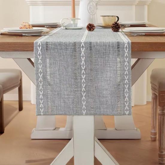 Table Runner American Country Style Hand-crocheted Cotton Table Runner Home Decor Dining Room Accessory