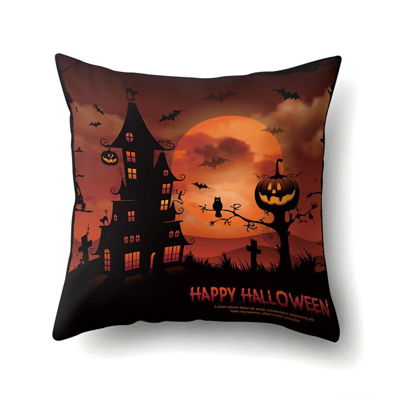 Halloween Pillowcase Car Waist Pillow Pumpkin Sofa Cushion Cover Office Home Living Room Pillowcase
