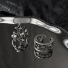 Fashionable Punk Pentagram Geometric Star Adjustable Ring Neutral Retro Irregular Creative Daily Jewelry Gift
