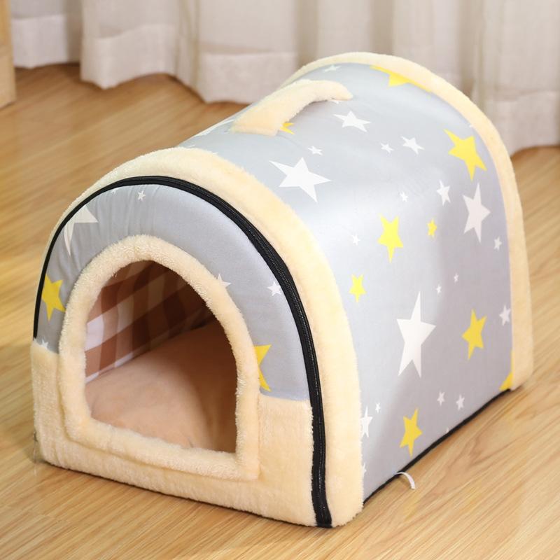 Dog Pet House Dog Bed For Dogs Cats Small Animals Sleeping Bed Indoor Soft Cozy Dog Cave Bed Foldable Removable Warm Cats Kennel