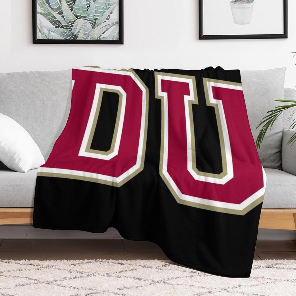 university of denver college font Throw Blanket Soft Bedroom Blanket for Night Sleeping
