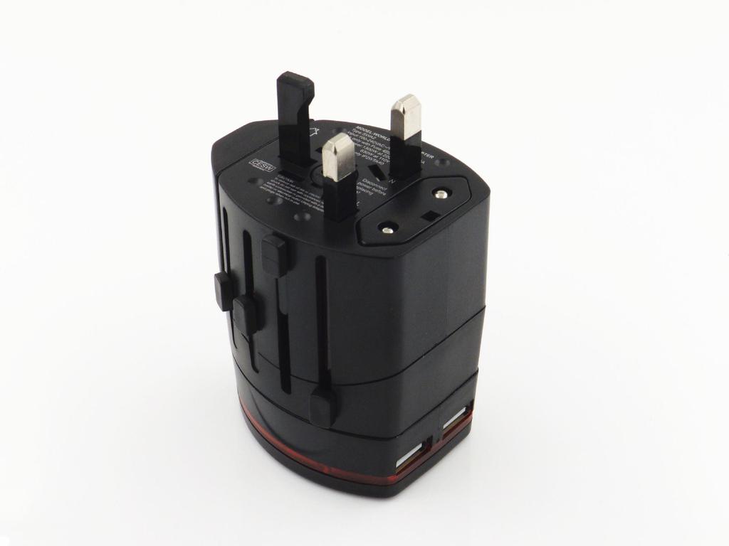 Globaler Reise-Steckerleiste mit Universal-USB-Adapter