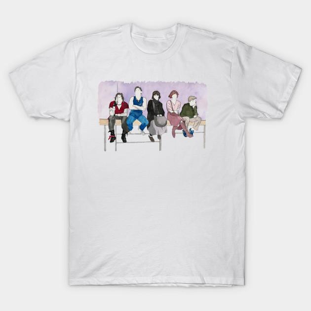 

Men Black Print T-shirt The Club No-Cut Transfer Paper Print Cotton Tshirt XL белый