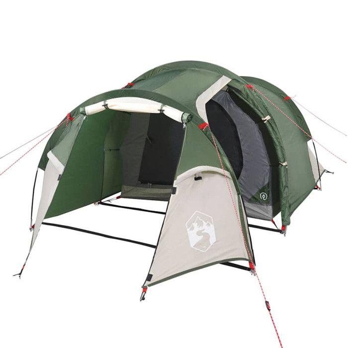 VidaXL Camping Tent 4 Person, Shade Tent with Carry Bag, Portable Awning with Sidewalls for 94390