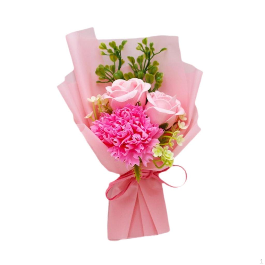 Artificial Flowers Decorative Scented Carnation Soap Floral for Thanksgiving Anniversary