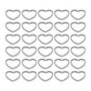30Pcs Pendants Stainless Steel Hollow HeartShaped Geometric Earrings Key Chains Small Jewelry Accessories