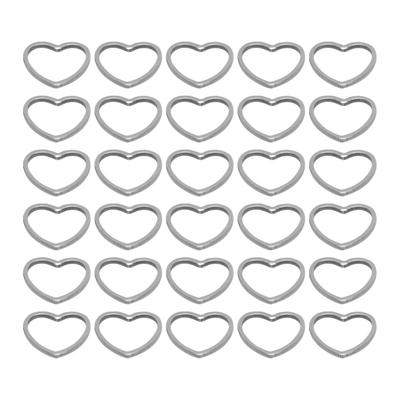 30Pcs Pendants Stainless Steel Hollow HeartShaped Geometric Earrings Key Chains Small Jewelry Accessories