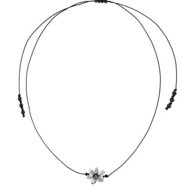 Nff Petal Strap Necklace-black