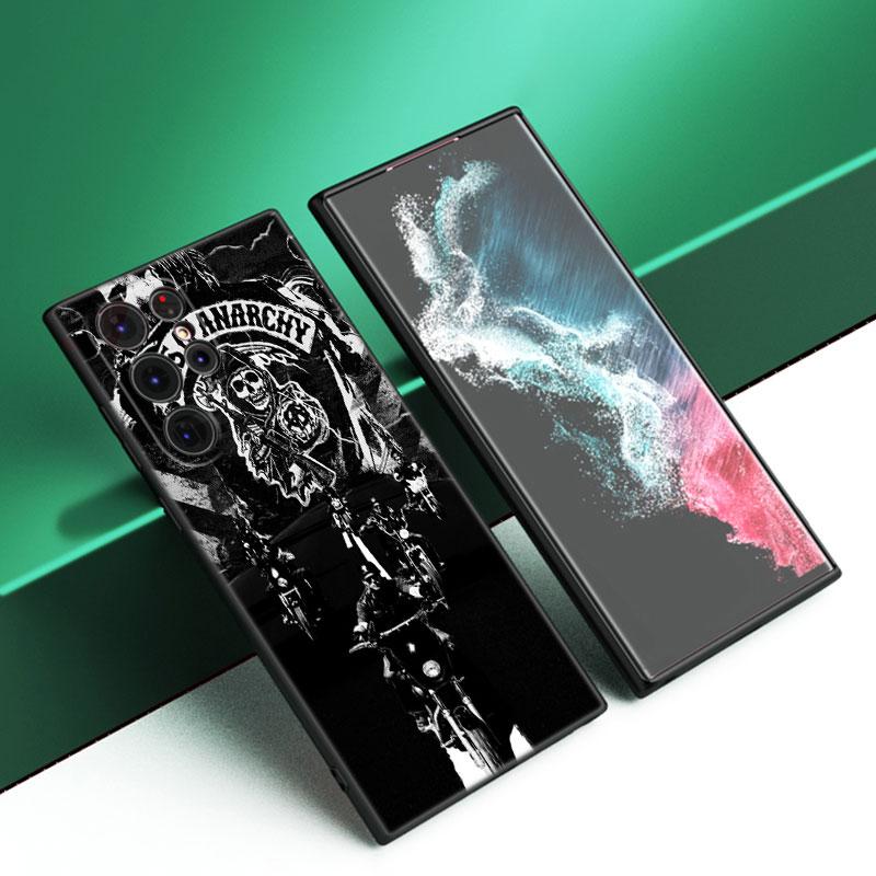 

Сыны Анархии ТВ черный силиконовый чехол для телефона Samsung Galaxy S23 S21 S20 FE S24 S22 Ultra S10E S10 S9 S8 Plus Samsung S23