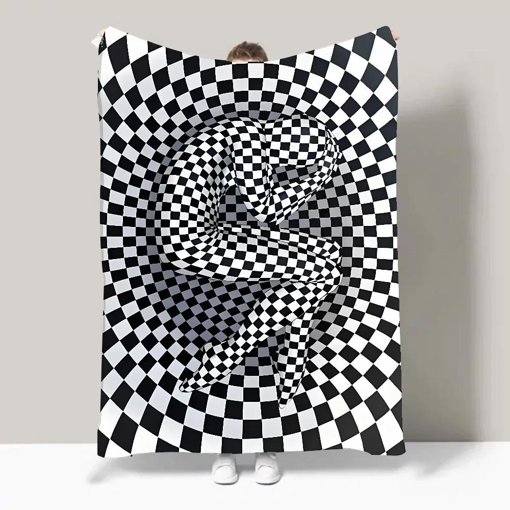 D Colorful Zebra Stripe Throw Blanket Lightweight Design For Dorms Living Room Office Sofa Allseason Use