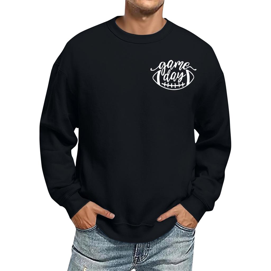 Men's Oversized Long Sleeve Crewneck Sweatshirt Casual Loose