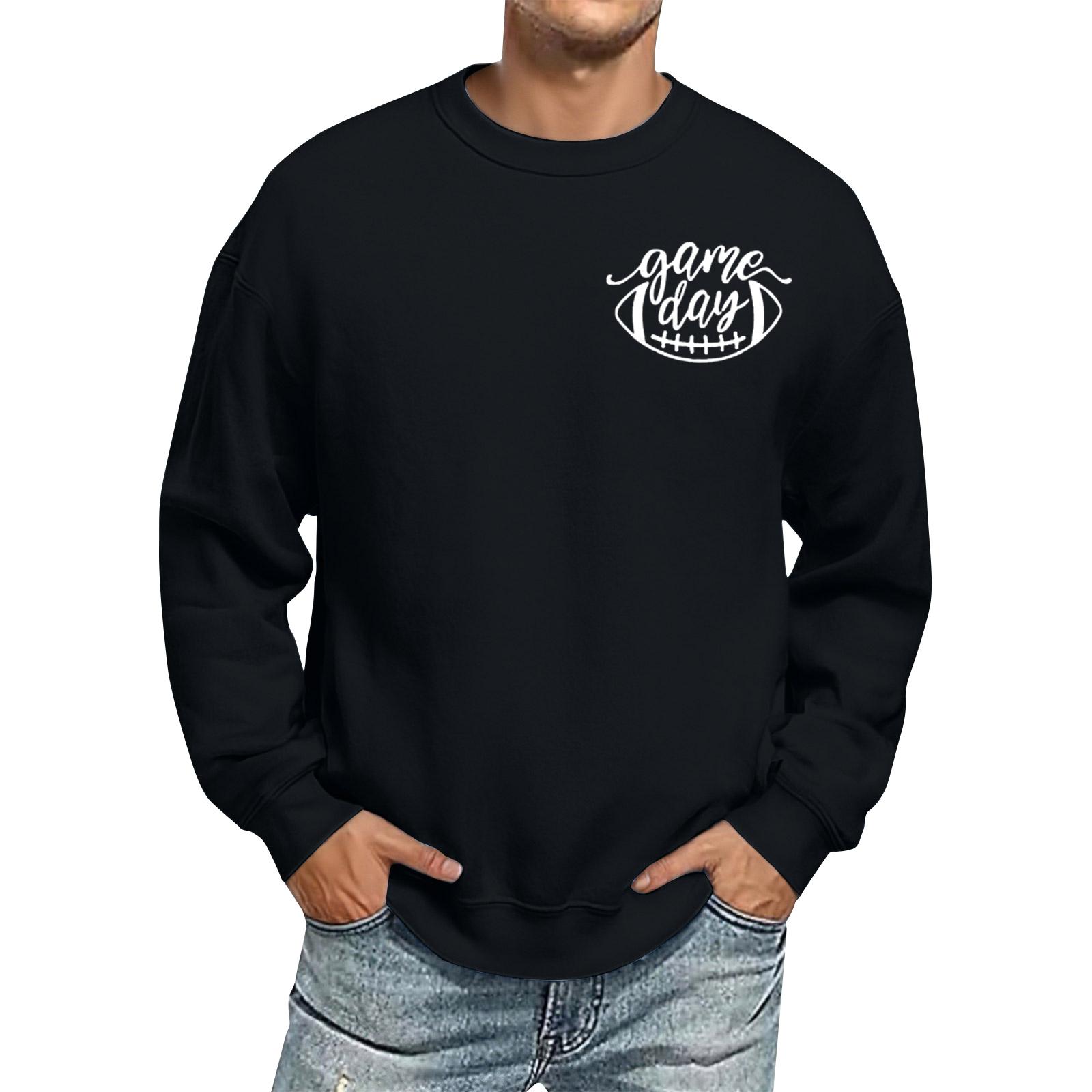 

Мужской свитшот оверсайз с длинным рукавом и круглым вырезом, повседневный свободный L чёрный