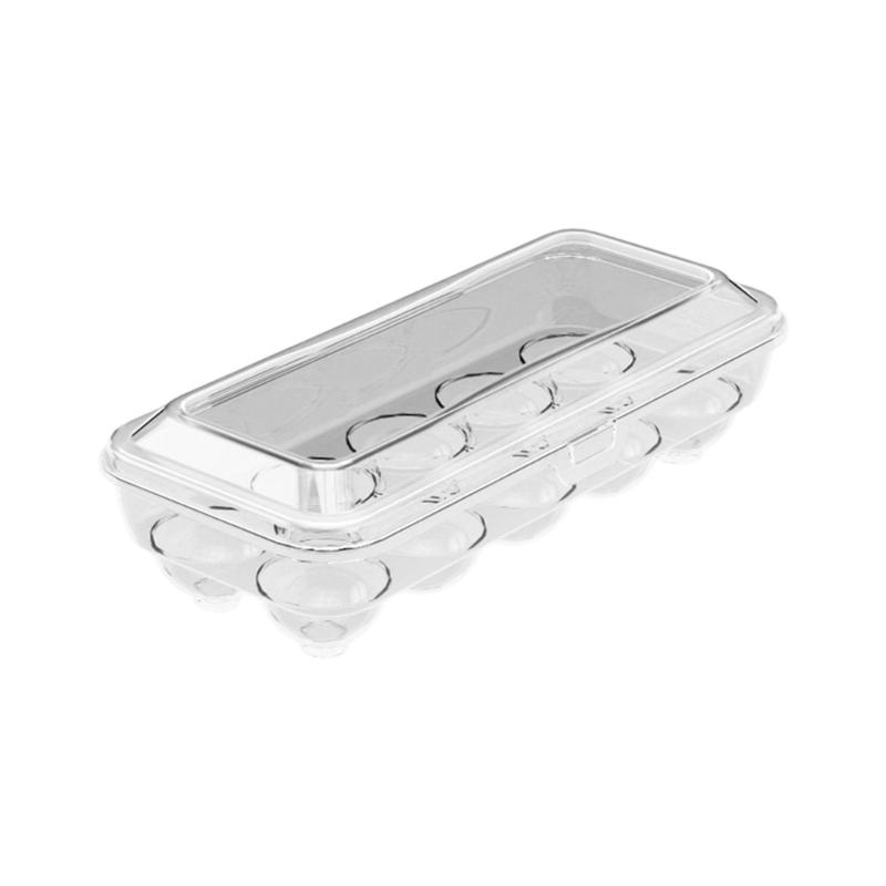 Space Saving Eggs Tray Organizer 10/15 Compartments Dishwasher Safe Refrigerator Storage Container Kitchen Tool