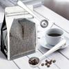 2 Stück Kaffeelöffel mit Beutelclip, Edelstahl, Löffel mit versiegelten Klemmen, Multifunktions-Milchpulver-Kaffee-Messlöffel