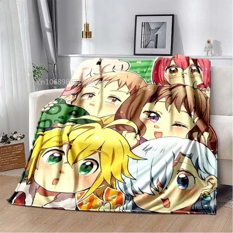 Thicken Blanket Anime The Seven Deadly Sins Printed Flannel Blankets for Beds Sofas Warm Bed Sheet Soft Blanket