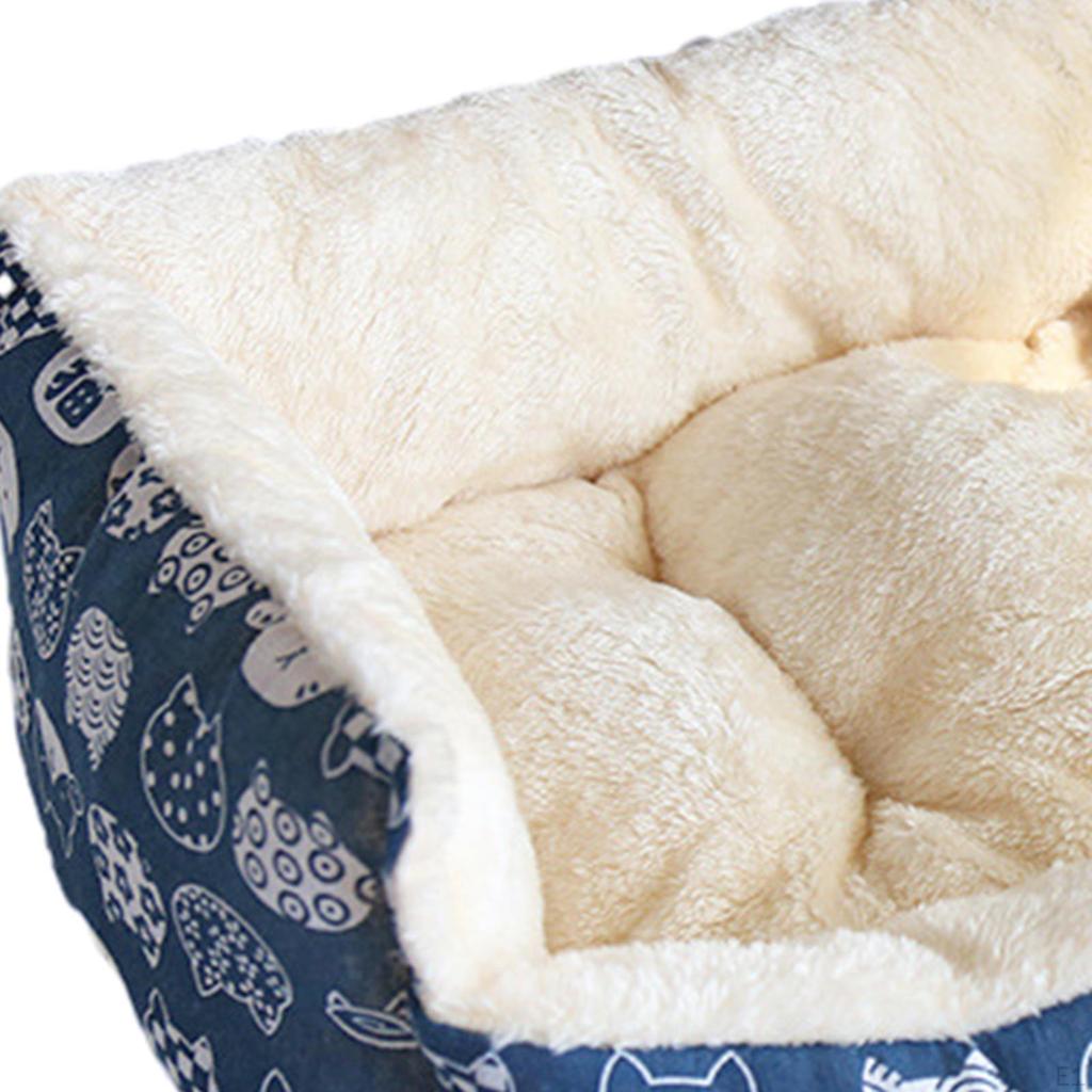 Plüsch Winter Haustierbett für Katzen und Hunde - Gemütliches Waschbares Schlafkissen