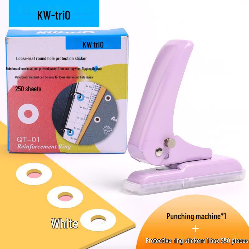Compact 40-Sheet Loose Leaf Paper Puncher - DIY Round Hole Stationery Tool