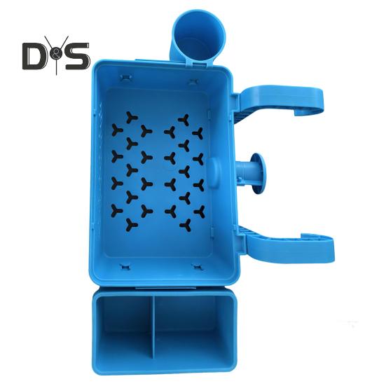 Pool Storage Basket for Above Ground Pools Poolside Storage Organizer with Cup Holder Hook Pool Accessories Holder Fits for Most Frame Pools