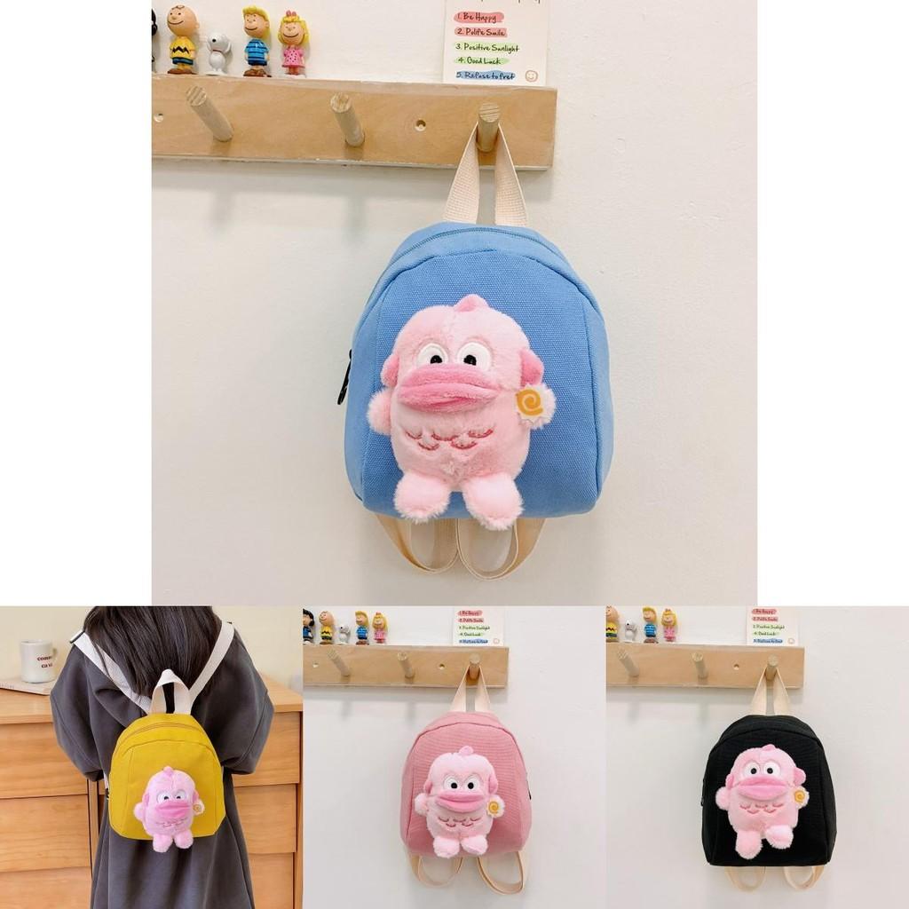 Cute Plush Doll Cartoon Backpack For Toddlers Gender Neutral School Outing Bag