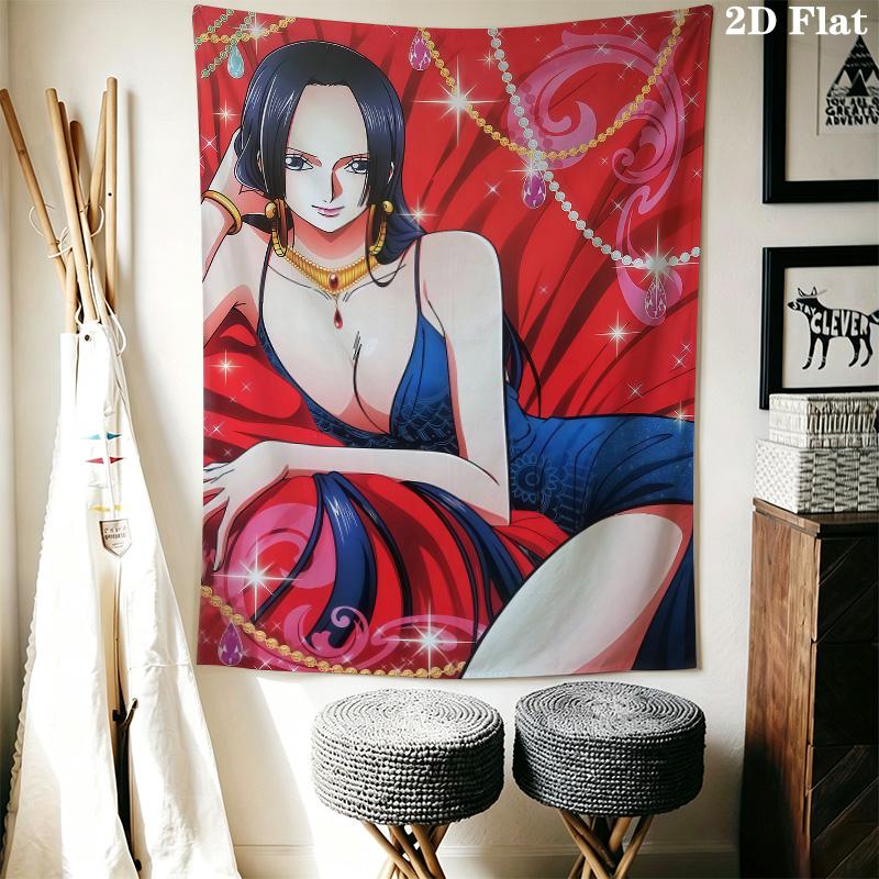 Boa Hancock Wall Tapestry Aesthetic Wall Hanging Printed Fabric Blanket Decorative Tapestries For Bedroom Living Room Home Decor