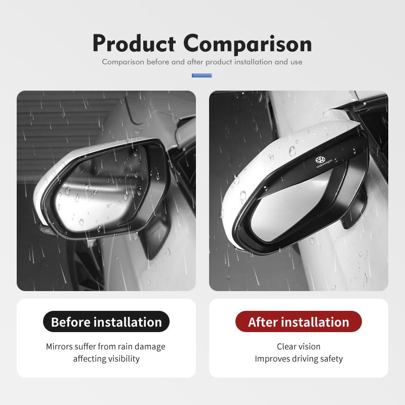 Car Sticker Hub Caps Carbon Fiber Car Rearview Mirrors Rain Blind Mirror Rain Cover For Volkswagen VW Golf 4 5 6 7 Polo Jetta Sa fshm03