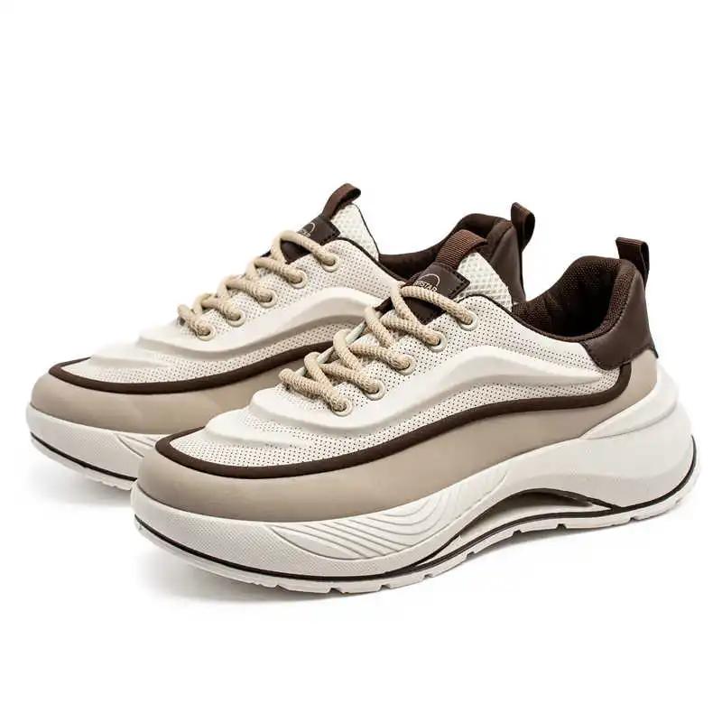 High Sole With Ties Boots Skateboarding Sneakers Shoes Silver Sneakers Man Sports Daily Luxe Shose Tene Casuall Boty