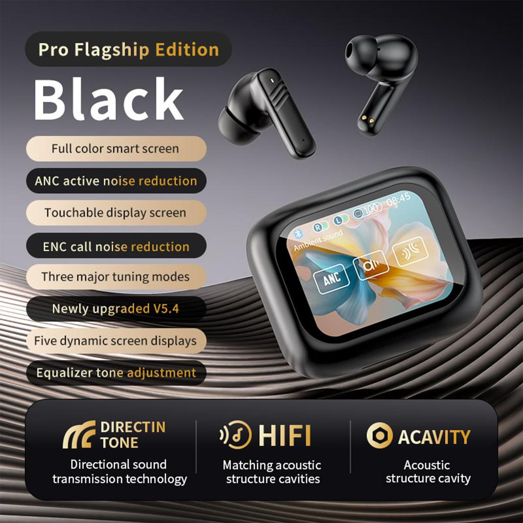 Full Color TouchScreen ANC Noise Canceling Headphones 134 Language Translation Headphones In-Ear Wireless Bluetooth Noise Canceling Headphones