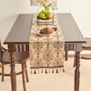 Table Flag Red Jacquard Tea Flag Fringed Ethnic Style Geometric Tv Cabinet Coffee Table Long Cover Decoration