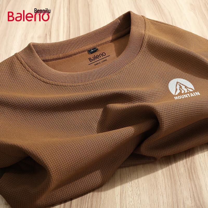 Baleno Men's Waffle Knit Crew Neck Sweatshirt
