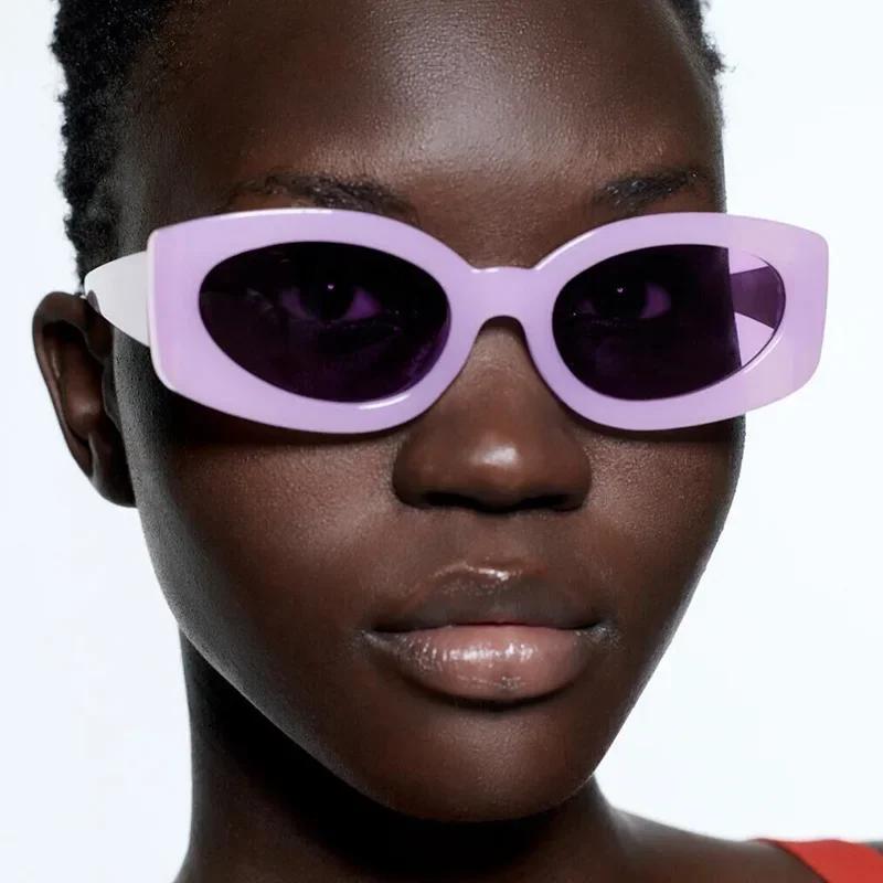 New Fashion Sunglasses Women Candy Color Oval Shape UV400 Protection Sun Glasses Woman Anti-glare Female Sunglass