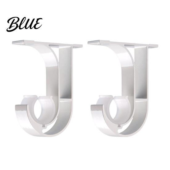 Screw-fixed Curtain Rod Duty Metal for 28mm Pcs Holder Bracket 2 Rods Heavy Sturdy Wall