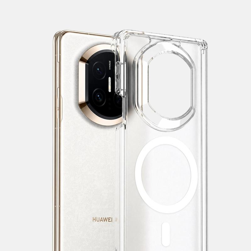 For Huawei Mate X7 Case Magnetic Matte Transparent AG Skin Feel Hard Cover Equipped With Central Hinge Protection Back Shell