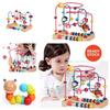 Wooden Intelligence Building Toy For Infants And Toddlers Developing Brain And Body Coordination Through Bead Stringing Play 78 Characters