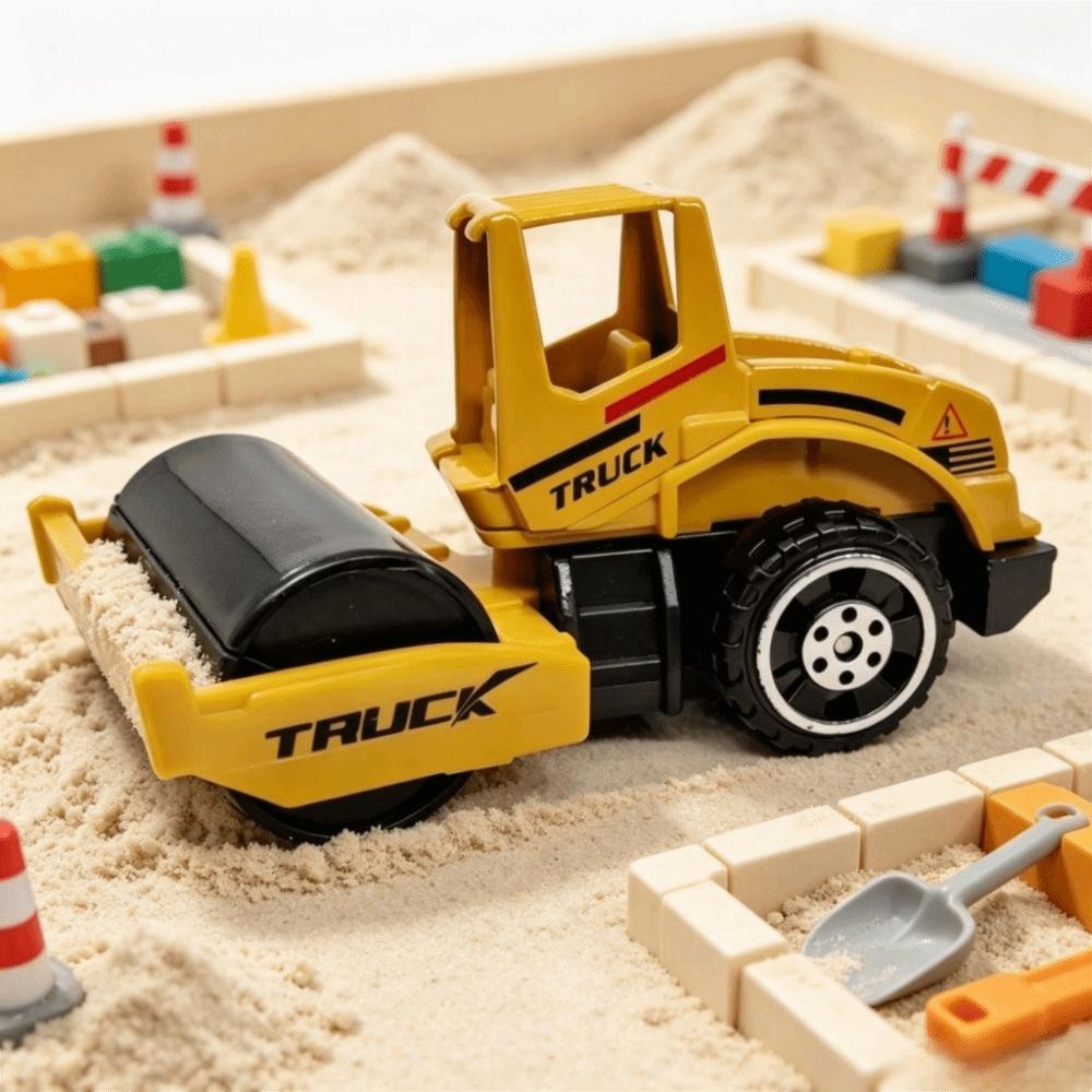6pcs/set Zinc Zinc Alloy Engineering Vehicles Set Simulation Excavator Toy Construction Vehicle Set Boys