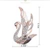 Koreanische Trendy Schwan Flattern Kristall Broschen Für Frauen Temperament Elegante Luxus Design Tier Vogel Brosche Pins Schmuck Geschenke