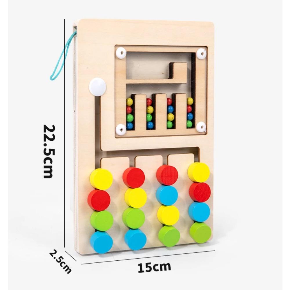 Детские развивающие игрушки Монтессори Магнитный пазл-слайдер Подбор цветов Логическая игра Бизиборд Развивающие деревянные игрушки для детей