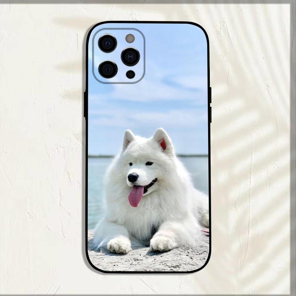 

Samoyed Cute DOG Phone Case For Apple iPhone 15,14,13,12,11,Pro,X,XS,Max,XR,Plus,Mini Soft Black Cover iPhone15
