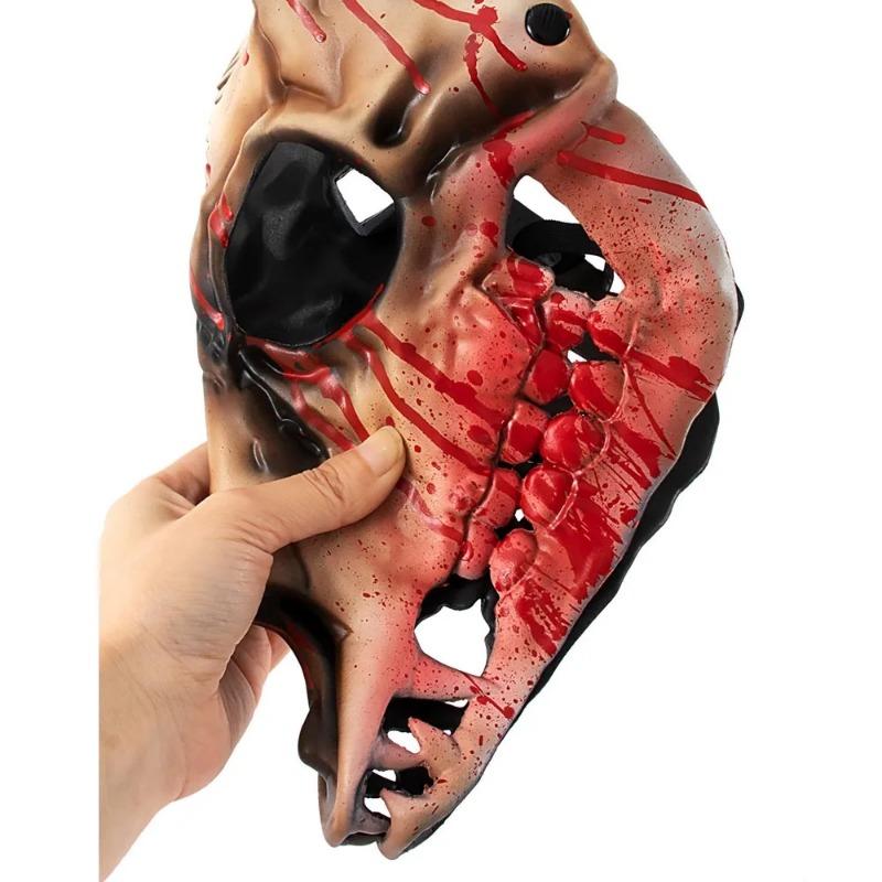 Dämon Wendigo Elch Maske Kopfschmuck Cosplay Gothic Tier Geweih Horn Blutige Knochen Masken Halloween Karnevalsparty Kostüm Requisiten