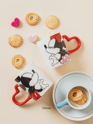 Mickey & Minnie Ceramic Mug Set - 330 Ml (Set of 2)