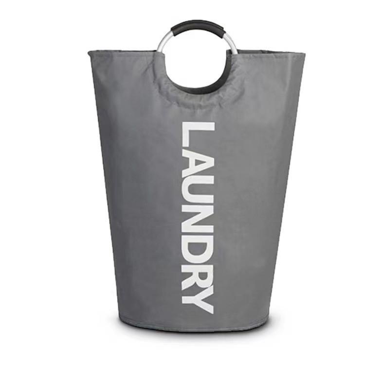 Foldable Large Oxford Cloth Laundry Basket - Washable, Portable, with Aluminum Handles