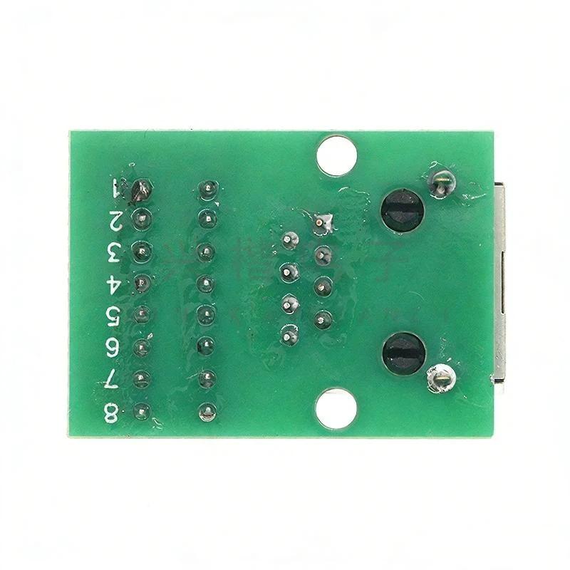 1Pcs Data Adapter Board Female Socket Guide Rail Installation Terminals Connector Rj45 Network Port Terminal Block Welding Free