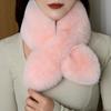 Winter Faux Rabbit Fur Scarf For Women Girls Scarf Soft Plush Scarves Solid Color Neck Collar Warmer Stuff Christmas Gifts