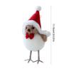 3 Pcs Christmas Bird Figurine Furry Fake Birds Ornaments Winter Plush Foam Bird with Scarf for Holiday Home Kitchen Decor
