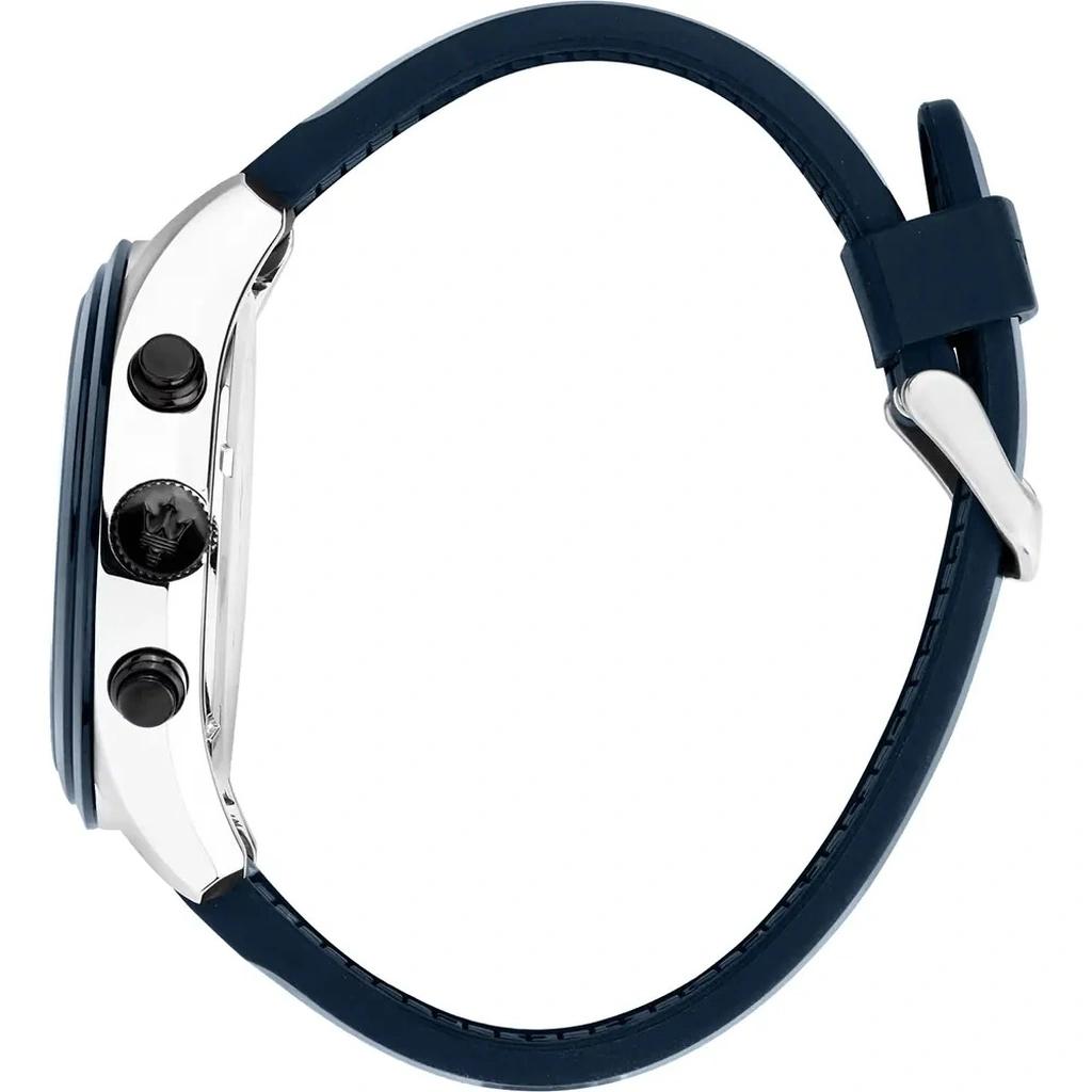Maserati Orologio da Uomo Traguardo Cronografo Cinturino in Gomma Quadrante Nero Sunray Quarzo R8871612046 100M