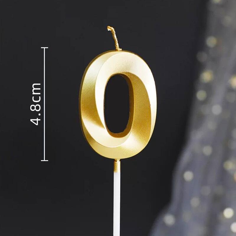 

Y 3D Gold Number Cake Decorating Candles Glitter Birthday Digital Candle Cake Topper Party Wedding Cake Decor Home Decoration